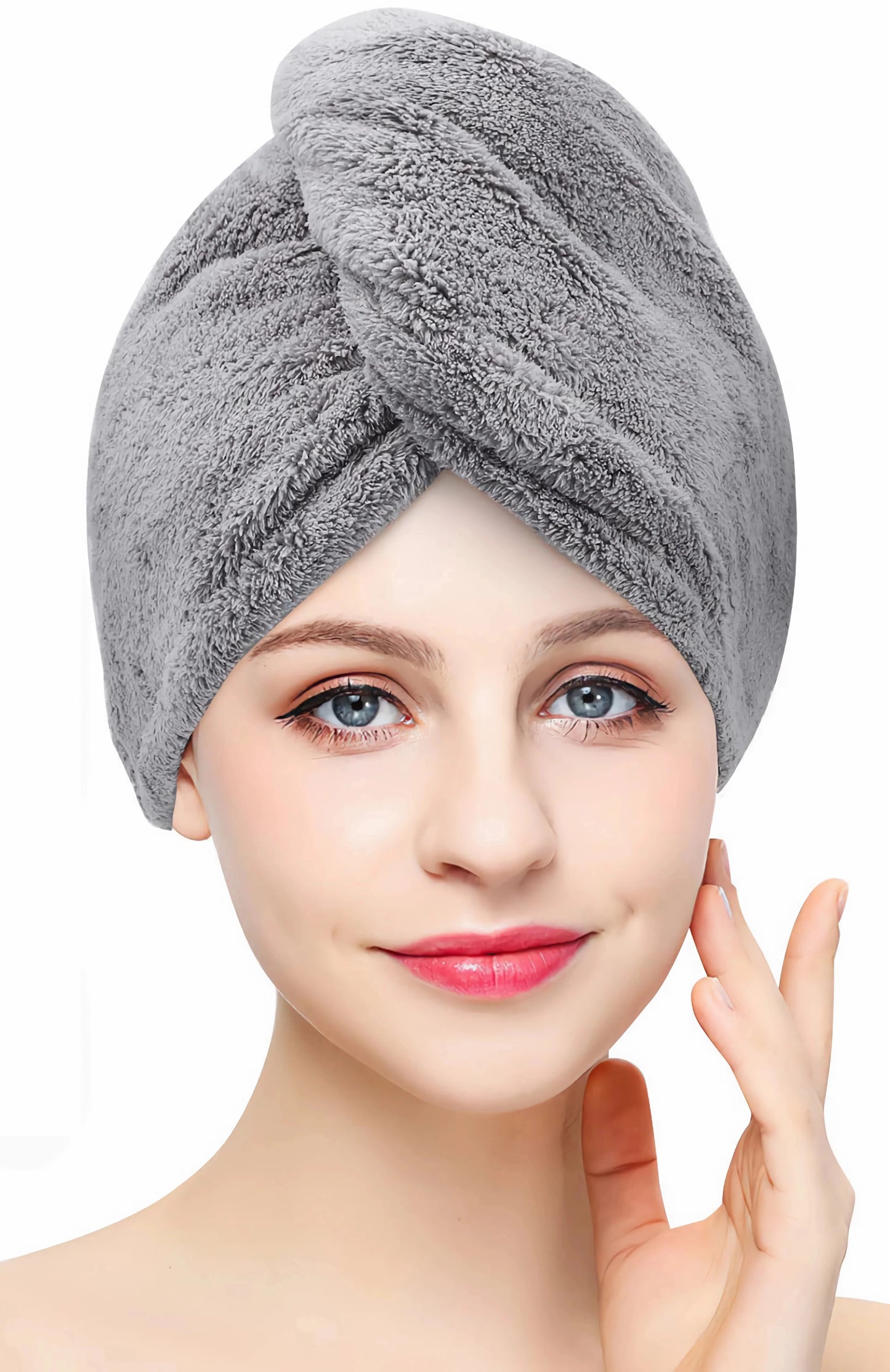 Microfiber Hair Drying Towel Cap – Quick-Dry Super Absorbent Wrap